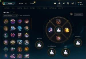 Conta platina 4 com todos campeões e 176 skins - League of Legends LOL