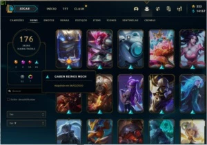 Conta platina 4 com todos campeões e 176 skins - League of Legends LOL