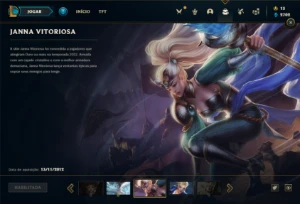 Conta platina 1 com 150 Champs e 163 Skins + 3 RARAS - League of Legends LOL