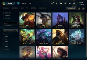 Conta platina 1 com 150 Champs e 163 Skins + 3 RARAS - League of Legends LOL