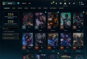 Conta platina 1 com 150 Champs e 163 Skins + 3 RARAS - League of Legends LOL
