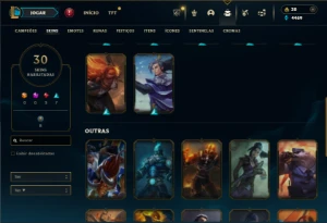 Ferro 2 com 80 Champs e 30 Skins - League of Legends LOL