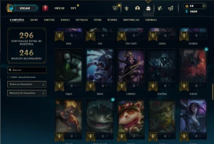 Ferro 2 com 80 Champs e 30 Skins - League of Legends LOL