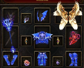Sm Set Full Blue + W4 3Add + Seeds - MU Online