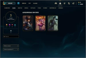 Conta Ouro 3 com 3 Skins e 22 Champs ( Sem email confirmado - League of Legends LOL