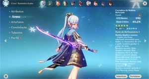 Genshin Impact conta com Ayaka + Cortadora da Neblina AR48