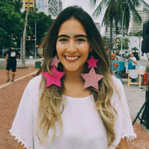 Brincos Carnaval Estrela Eva - Artesanato e Personalizados