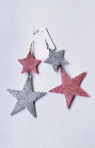 Brincos Carnaval Estrela Eva - Artesanato e Personalizados