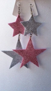 Brincos Carnaval Estrela Eva - Artesanato e Personalizados
