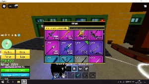 Vendo esse Kit de 2 contas de blox fruits full e gamepass - Roblox