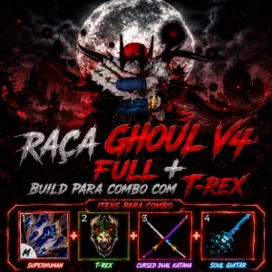 Ghoul V4 Full😈+God Human👊+Cdk⚔️+Soul Guitar🎸+T-Trex🦖 - Roblox