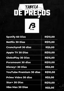 CONTAS PREMIUM BARATAS (netflix,spotify,hbo etc.) - Assinaturas e Premium