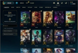 Conta ouro 4 com 8 Skins e 22 Champs - League of Legends LOL