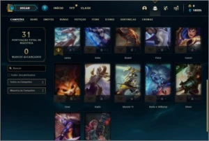 Conta ouro 4 com 8 Skins e 22 Champs - League of Legends LOL