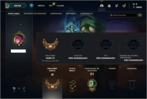 Conta ouro 4 com 8 Skins e 22 Champs - League of Legends LOL