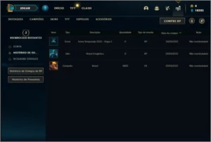 Conta ouro 4 com 8 Skins e 22 Champs - League of Legends LOL