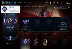 Conta DIAMANTE 1 com 593 RP, 46 champs e 23 skins - League of Legends LOL