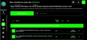 Painel de consultas de seguidores - Redes Sociais