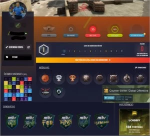 CONTA GAMERSCLUB LVL 20 - Counter Strike CS