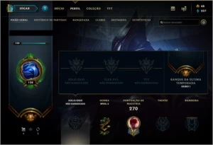 Conta Ouro 1 - 96 Personagens - 65 Skins - League of Legends LOL