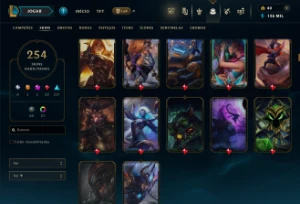 Conta Lol, 254 Skins, Lvl 442, Todos Campeões Liberados - League of Legends