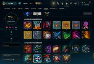 Conta Lol, 254 Skins, Lvl 442, Todos Campeões Liberados - League of Legends