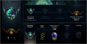 Conta league of legends platina 3, 47 skins LOL