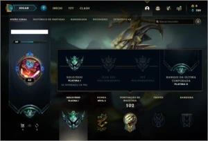 Conta Platina 1 com 49 champs e 17 skins (24 PDL) - League of Legends LOL