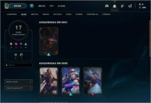 Conta Platina 1 com 49 champs e 17 skins (24 PDL) - League of Legends LOL