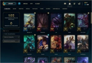 Conta Platina 1 com 49 champs e 17 skins (24 PDL) - League of Legends LOL