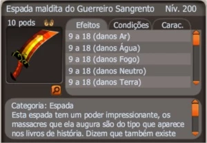 Espada maldita do guerreiro sangrento (spiritia) - Dofus