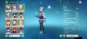 Conta Ar 50 America, 9T5, 612 Gemas + Skin Diluc - Genshin Impact