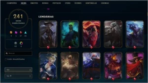 Conta Platina1/Borda Diamante/todos campeoes/241Skins. - League of Legends LOL
