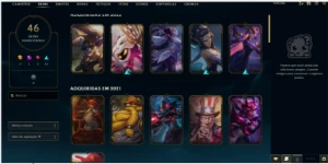 Conta de LOL Unraked com 46 skin 122 Champs - League of Legends