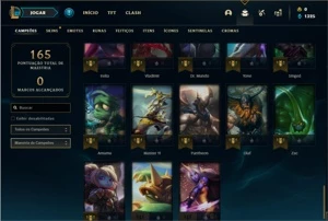 Conta Bronze 2 com 58 Champs e 19 Skins + 1 Fragmento - League of Legends LOL