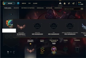 Conta Bronze 2 com 58 Champs e 19 Skins + 1 Fragmento - League of Legends LOL