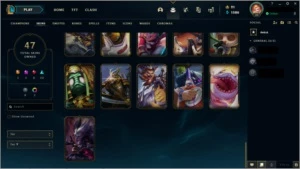CONTA SMURF NO SERVIDOR NA - 47 SKINS (2 PRESTÍGIO) - League of Legends LOL