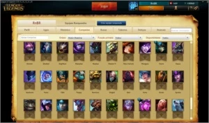 Conta Gold V, 137 champs (todos), 74 skins (Incluindo raras) - League of Legends LOL