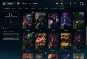 Conta bronze 2 BARATA com 13 skins e 30 champs - League of Legends LOL