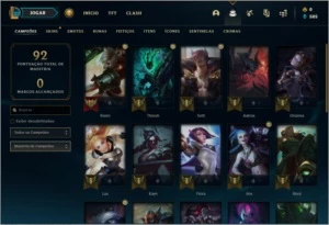 Conta bronze 2 BARATA com 13 skins e 30 champs - League of Legends LOL