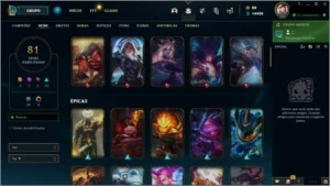 CONTA GOLD - 81 SKINS - 125 CAMPEÕES - League of Legends LOL