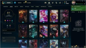 CONTA GOLD - 81 SKINS - 125 CAMPEÕES - League of Legends LOL
