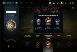 Conta unranked com 17 skins e 118 champs - League of Legends LOL