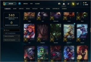 Conta unranked com 17 skins e 118 champs - League of Legends LOL