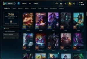 Conta unranked com 17 skins e 118 champs - League of Legends LOL