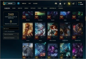 Conta unranked com 17 skins e 118 champs - League of Legends LOL
