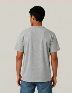 Camiseta Cinza Mescla São Jorge - Artesanato e Personalizados