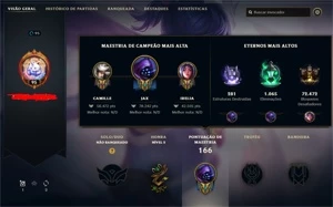 conta lvl 95 unranked - League of Legends LOL
