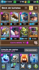 Clash Royale- 3 lendárias- troca de nome disponível
