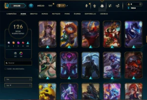 Prata 3 com TODOS os champs e 126 Skins ( Nivel 596 ) - League of Legends LOL